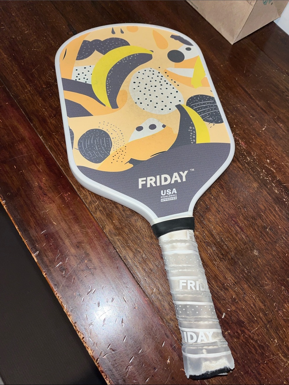 Worn Friday Labs Banana Split Pickleball Paddle USA Pickleball Approved Carbon
